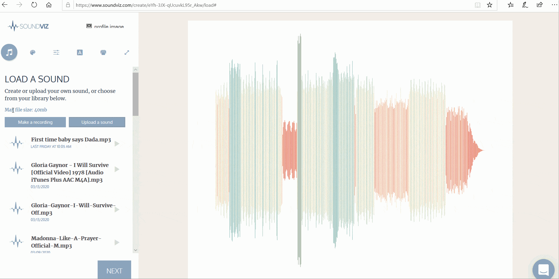 Personalised Soundwave Generator